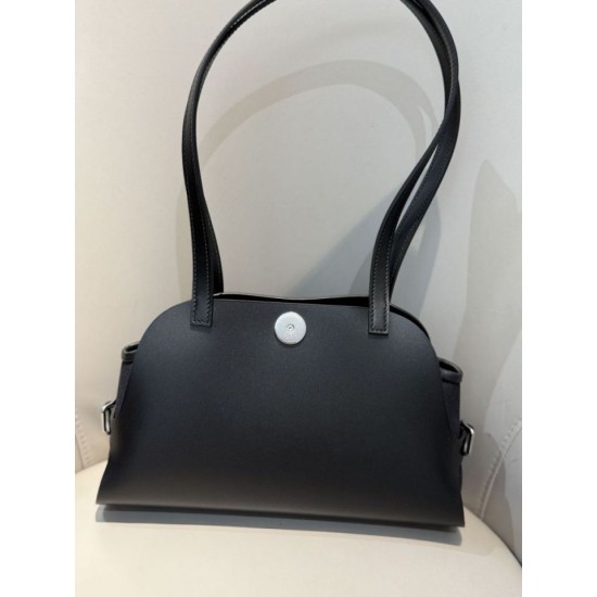Miglior sito Replica Borsa a tracolla Hermes Tablier Sellier Nero Imitazioni Outlet Online