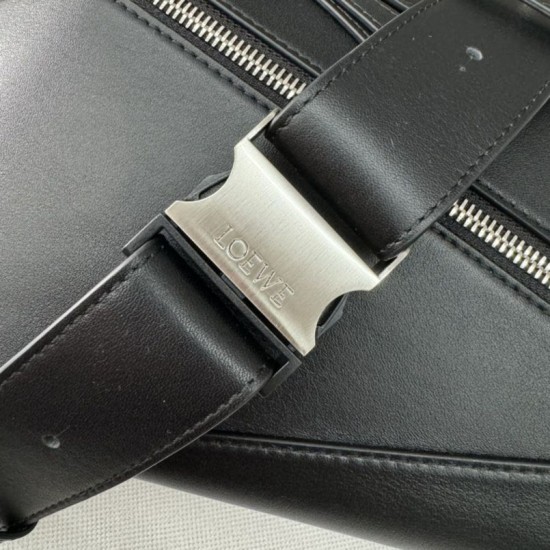 Miglior sito Replica Marsupio classico piccolo Puzzle Edge Loewe Nero Imitazioni Outlet Online