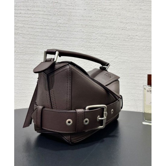 Miglior sito Replica Borsa Loewe Large Puzzle Biker Caffè Imitazioni Outlet Online