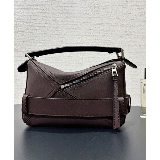 Miglior sito Replica Borsa Loewe Large Puzzle Biker Caffè Imitazioni Outlet Online