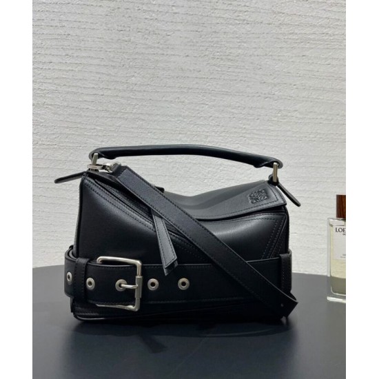 Miglior sito Replica Borsa Loewe Large Puzzle Biker Nera Imitazioni Outlet Online