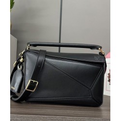 Miglior sito Replica Borsa Loewe Featherlight Puzzle piccola Nero Imitazioni Outlet Online
