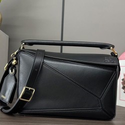 Miglior sito Replica Borsa Loewe Featherlight Puzzle piccola Nero Imitazioni Outlet Online