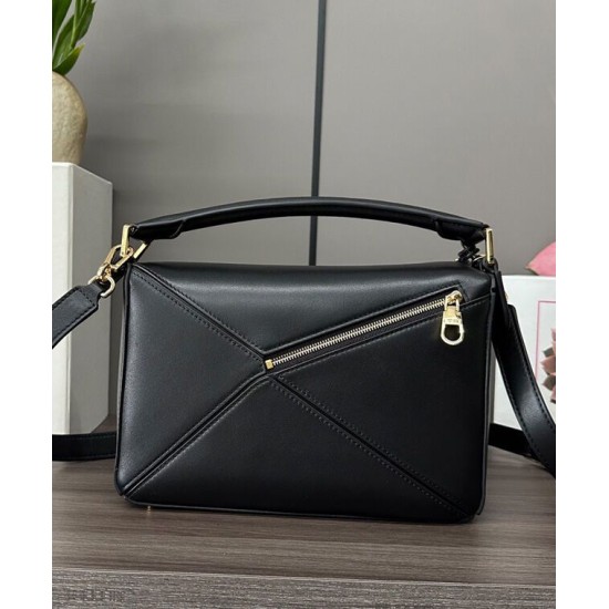 Miglior sito Replica Borsa Loewe Featherlight Puzzle piccola Nero Imitazioni Outlet Online