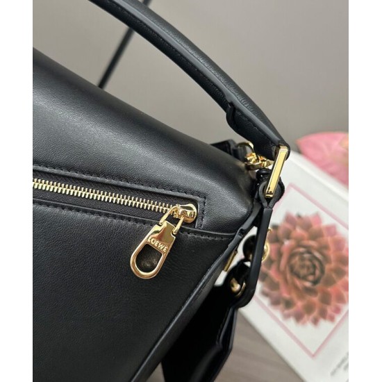 Miglior sito Replica Borsa Loewe Featherlight Puzzle piccola Nero Imitazioni Outlet Online