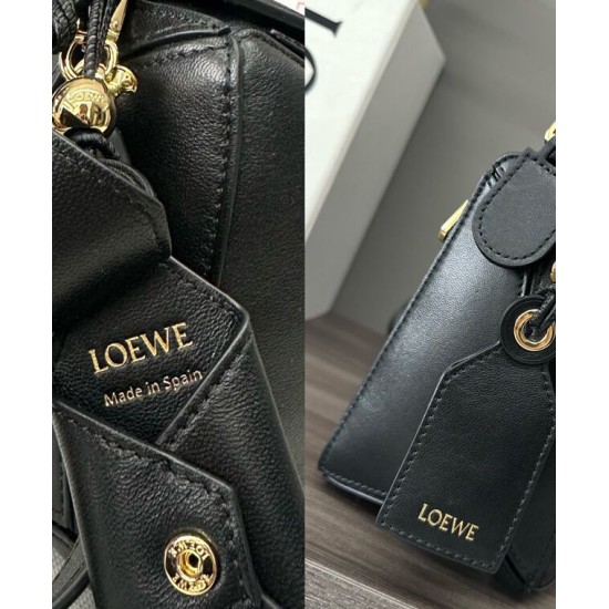 Miglior sito Replica Borsa Loewe Featherlight Puzzle piccola Nero Imitazioni Outlet Online