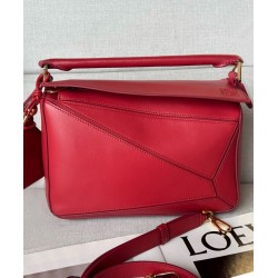 Miglior sito Replica Borsa Loewe Featherlight Puzzle piccola Rosso Imitazioni Outlet Online