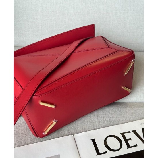 Miglior sito Replica Borsa Loewe Featherlight Puzzle piccola Rosso Imitazioni Outlet Online