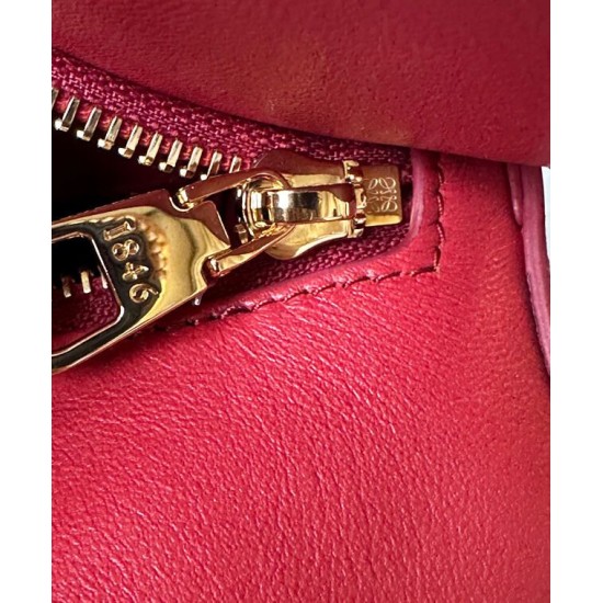 Miglior sito Replica Borsa Loewe Featherlight Puzzle piccola Rosso Imitazioni Outlet Online