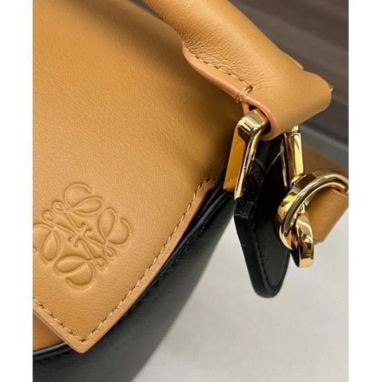 Miglior sito Replica Borsa classica bicolore Loewe Puzzle Edge piccola Nero/Marrone Imitazioni Outlet Online
