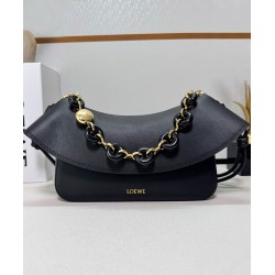 Miglior sito Replica Borsa a tracolla Loewe Ola media Nero Imitazioni Outlet Online