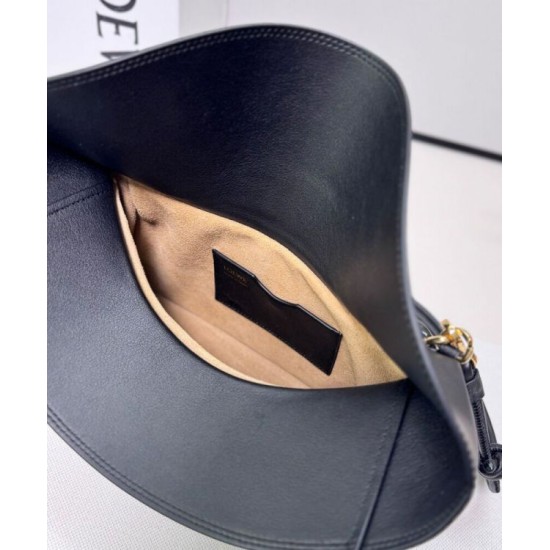 Miglior sito Replica Borsa a tracolla Loewe Ola media Nero Imitazioni Outlet Online