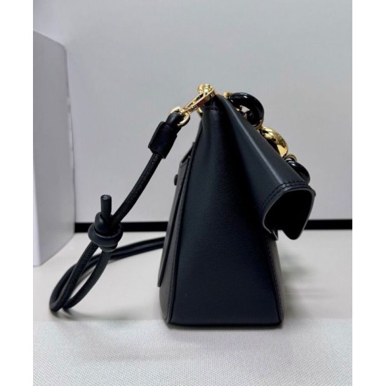 Miglior sito Replica Borsa a tracolla Loewe Ola media Nero Imitazioni Outlet Online