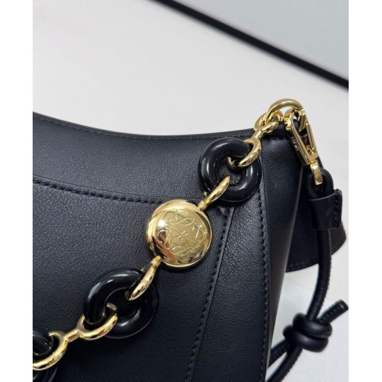 Miglior sito Replica Borsa a tracolla Loewe Ola media Nero Imitazioni Outlet Online