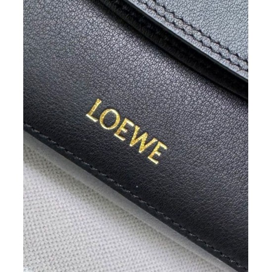 Miglior sito Replica Borsa a tracolla Loewe Ola media Nero Imitazioni Outlet Online