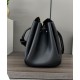 Miglior sito Replica Borsa Loewe Madrid media morbida pelle di vitello nero Imitazioni Outlet Online