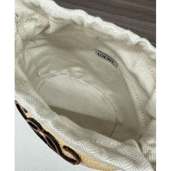 Miglior sito Replica Borsa a tracolla rafia Loewe Caffè Imitazioni Outlet Online