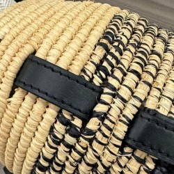 Miglior sito Replica Borsa a tracolla rafia Loewe Nero Imitazioni Outlet Online