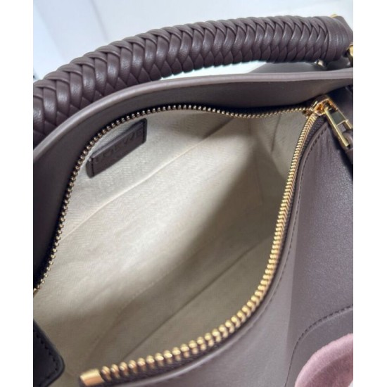 Miglior sito Replica Borsa Loewe piccola Puzzle Edge Landscape in pelle di vitello nappa Caffè scuro Imitazioni Outlet Online