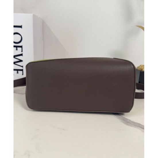 Miglior sito Replica Borsa Loewe piccola Puzzle Edge Landscape in pelle di vitello nappa Caffè scuro Imitazioni Outlet Online