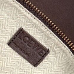 Miglior sito Replica Borsa Loewe piccola Puzzle Edge Landscape in pelle di vitello nappa Caffè scuro Imitazioni Outlet Online