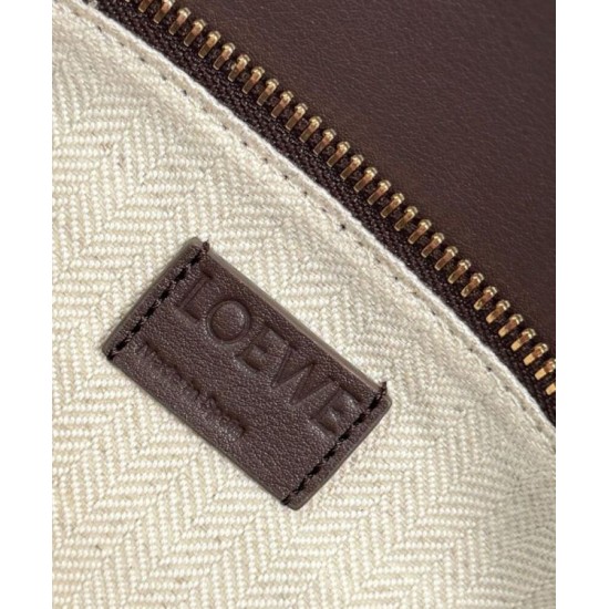 Miglior sito Replica Borsa Loewe piccola Puzzle Edge Landscape in pelle di vitello nappa Caffè scuro Imitazioni Outlet Online