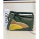 Miglior sito Replica Borsa Loewe piccola Puzzle Edge Landscape in pelle di vitello nappa Verde Imitazioni Outlet Online