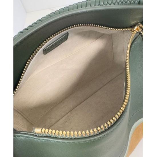 Miglior sito Replica Borsa Loewe piccola Puzzle Edge Landscape in pelle di vitello nappa Verde Imitazioni Outlet Online