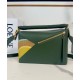 Miglior sito Replica Borsa Loewe piccola Puzzle Edge Landscape in pelle di vitello nappa Verde Imitazioni Outlet Online