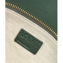 Miglior sito Replica Borsa Loewe piccola Puzzle Edge Landscape in pelle di vitello nappa Verde Imitazioni Outlet Online