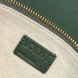 Miglior sito Replica Borsa Loewe piccola Puzzle Edge Landscape in pelle di vitello nappa Verde Imitazioni Outlet Online