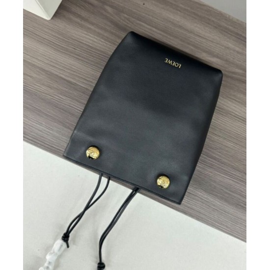 Miglior sito Replica Borse Loewe Pebble Pouch Nero Imitazioni Outlet Online