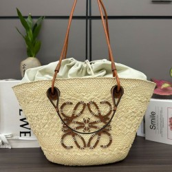 Miglior sito Replica Borsa a cestino Loewe Large Anagram Caffè Imitazioni Outlet Online