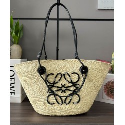 Miglior sito Replica Borsa a cestino Loewe Large Anagram nera Imitazioni Outlet Online