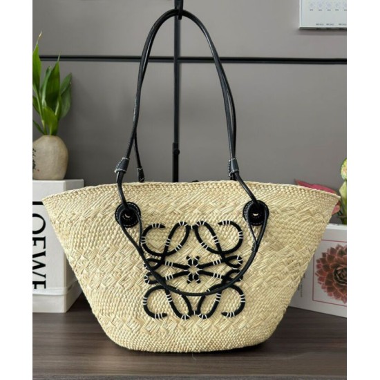 Miglior sito Replica Borsa a cestino Loewe Large Anagram nera Imitazioni Outlet Online