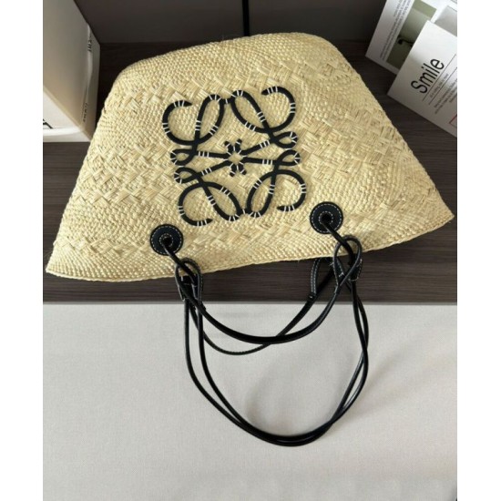 Miglior sito Replica Borsa a cestino Loewe Large Anagram nera Imitazioni Outlet Online