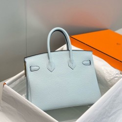 Miglior sito Replica Borse Hermes Birkin 25cm/30cm azzurro Clemence hardware argento Imitazioni Outlet Online