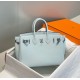 Miglior sito Replica Borse Hermes Birkin 25cm/30cm azzurro Clemence hardware argento Imitazioni Outlet Online