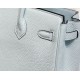 Miglior sito Replica Borse Hermes Birkin 25cm/30cm azzurro Clemence hardware argento Imitazioni Outlet Online