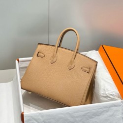Miglior sito Replica Borse Hermes Birkin 25cm/30cm Camel Clemence hardware dorato Imitazioni Outlet Online