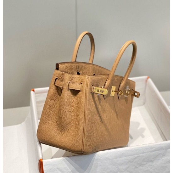 Miglior sito Replica Borse Hermes Birkin 25cm/30cm Camel Clemence hardware dorato Imitazioni Outlet Online