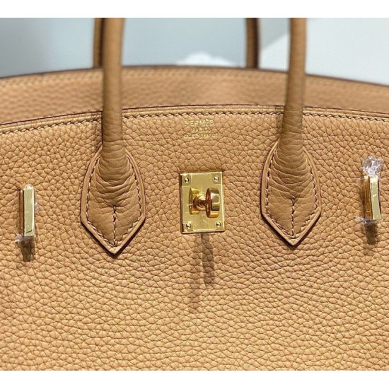 Miglior sito Replica Borse Hermes Birkin 25cm/30cm Camel Clemence hardware dorato Imitazioni Outlet Online