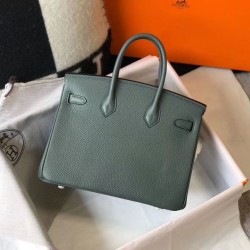 Miglior sito Replica Borse Hermes Birkin 25cm/30cm Verde mandorla Clemence hardware dorato Imitazioni Outlet Online