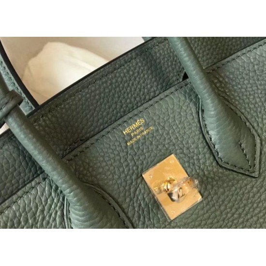 Miglior sito Replica Borse Hermes Birkin 25cm/30cm Verde mandorla Clemence hardware dorato Imitazioni Outlet Online
