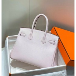 Miglior sito Replica Borse Hermes Birkin 25cm/30cm Rosa Clemence hardware argento Imitazioni Outlet Online
