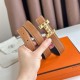 Miglior sito Replica Cintura reversibile Hermes H Medor 24MM Epsom Marrone Imitazioni Outlet Online