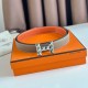 Miglior sito Replica Cintura reversibile Hermes H Medor 24MM Epsom Grigio Imitazioni Outlet Online