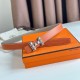 Miglior sito Replica Cintura reversibile Hermes H Medor 24MM Epsom Grigio Imitazioni Outlet Online