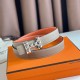 Miglior sito Replica Cintura reversibile Hermes H Medor 24MM Epsom Grigio Imitazioni Outlet Online