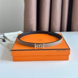 Miglior sito Replica Cintura reversibile Hermes Ancre 13MM donna Epsom Grigio Imitazioni Outlet Online